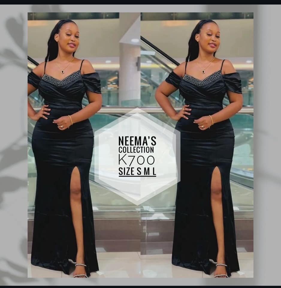 Beautiful long women's dress   blue color