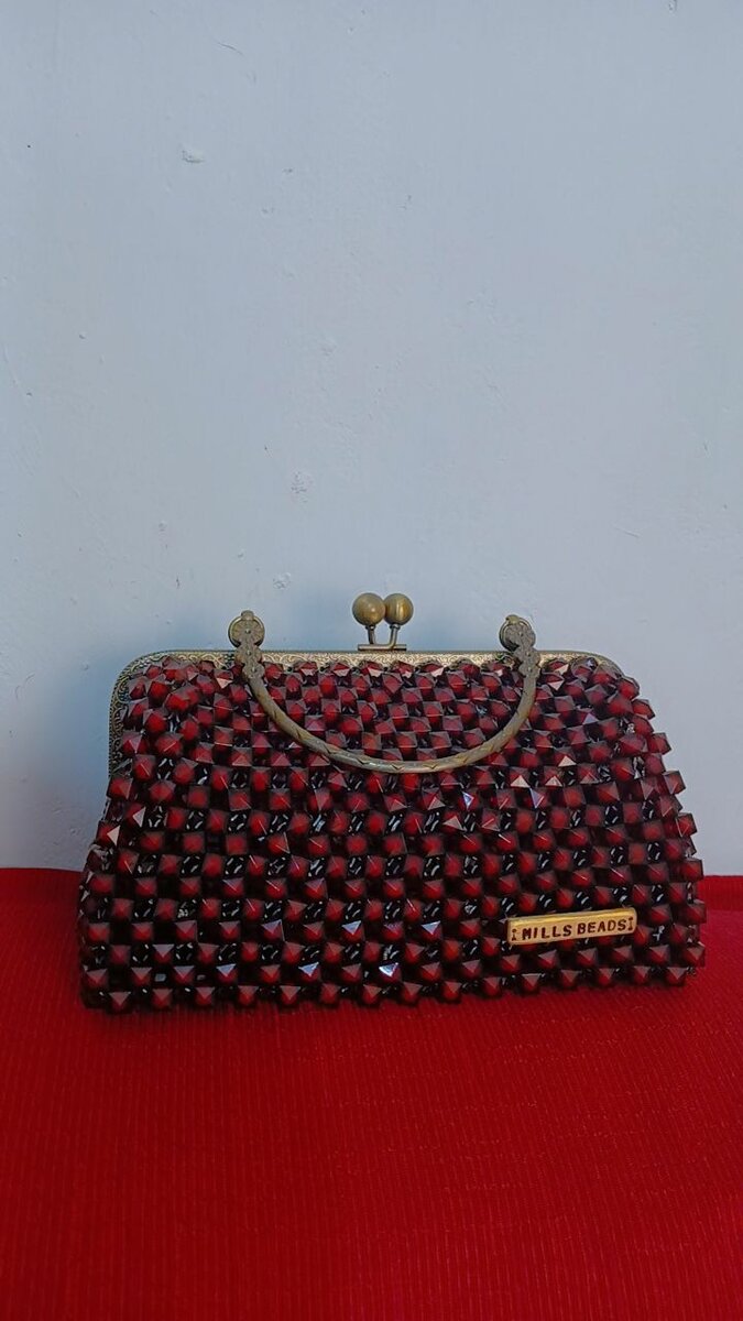 Beaded clutch bag