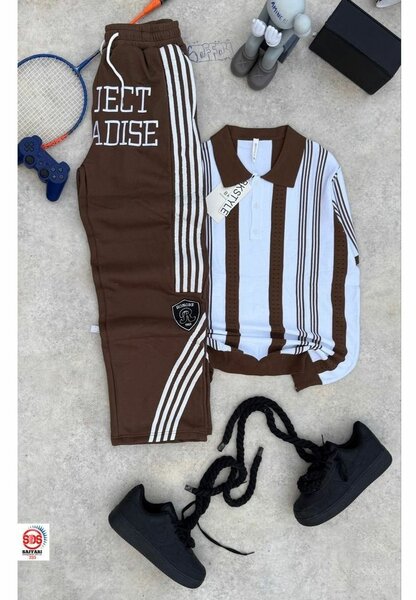 Tenue décontractée rayée