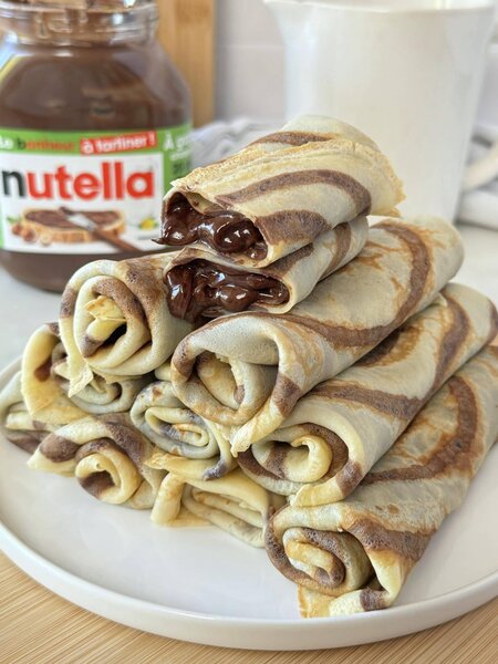 Crêpes roulées au Nutella