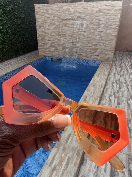 Bold Retro Orange Sunglasses