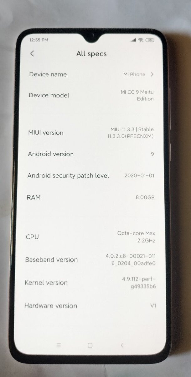 Smartphone Mi CC9 8GB