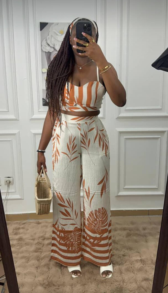 Ensemble Top et Pantalon Imprimé