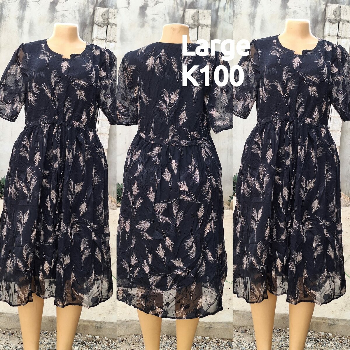 Beautiful and high-quality women's dress made of salaula silk