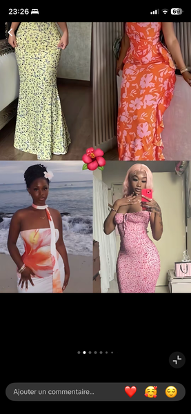 Robe longue élégante rose