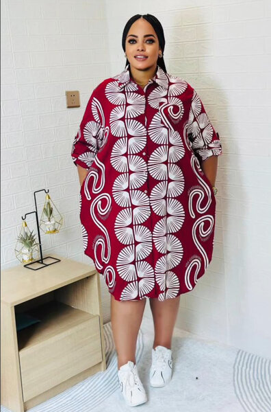 Robe chemise imprimée élégante