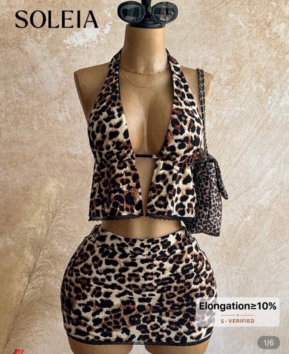 Ensemble Sexy Léopard Femme