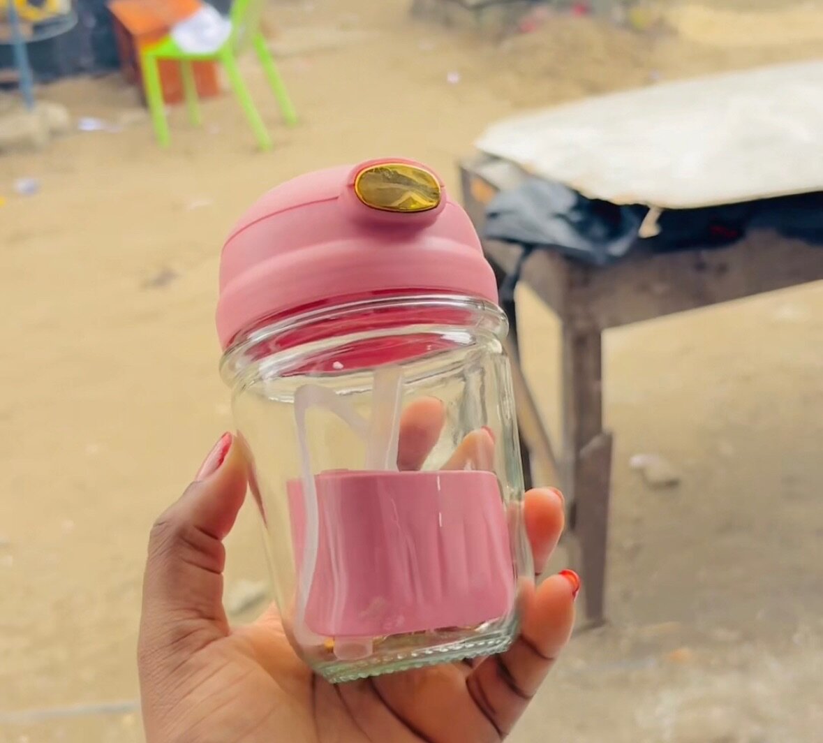 Bouteille en verre étanche