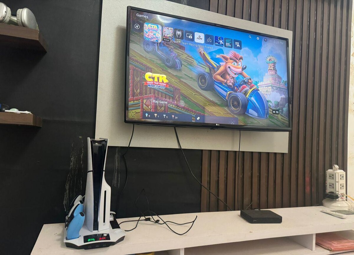 Ps5 Console Stand (Universal) + Charging Dock+ CD Storage