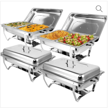 9L Stainless Steel Chafing Dish Dinner Serving Food Warmer for Buffet