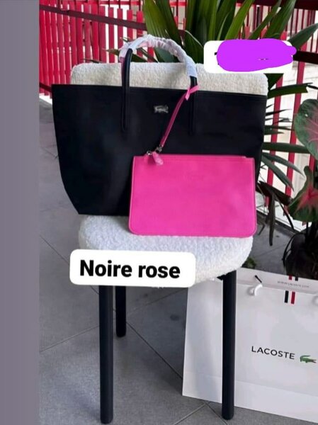 Sac à main noir et rose