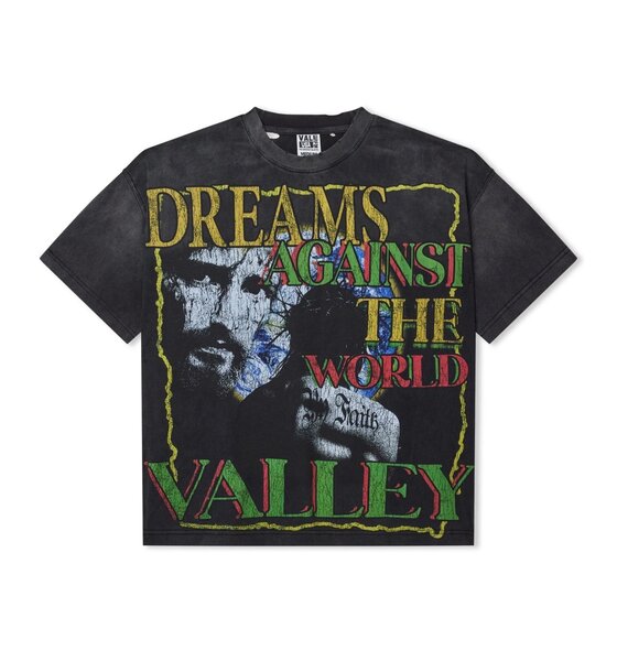 T-shirt Valley noir avec impression graphique