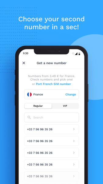 Application de Numéro Secondaire