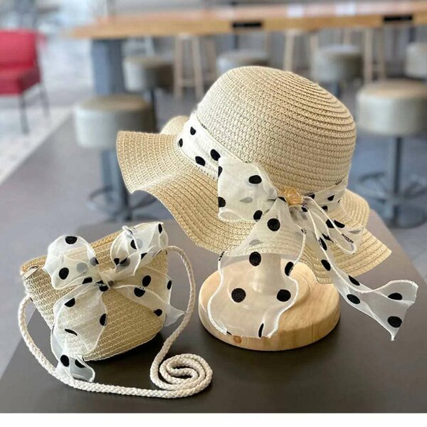 Chapeau et Sac Paille Femme