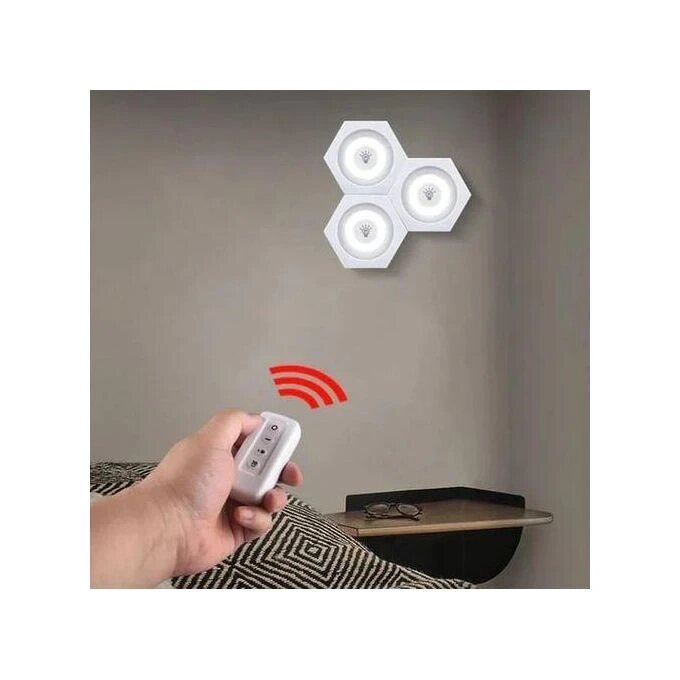 LOT DE 3 LAMPES LED SANS FIL - TÉLÉCOMMANDÉES AVEC MINUTERIE