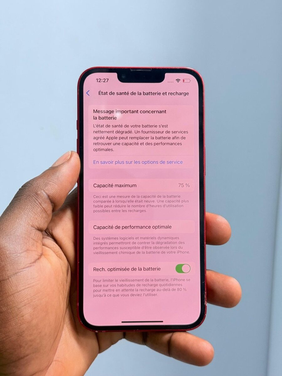 iPhone rouge haute performance