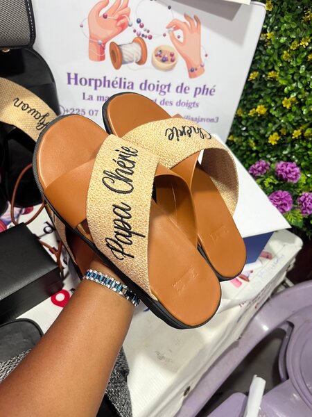 Sandales en cuir personnalisée