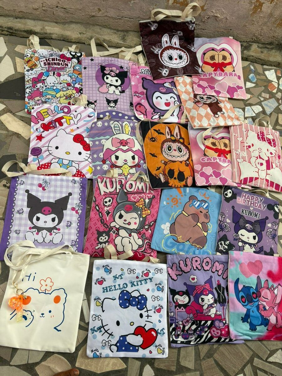 Sacs en toile imprimés mignons