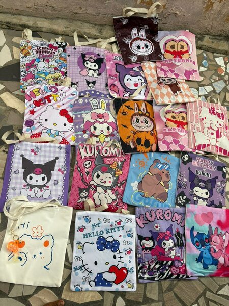 Sacs en toile imprimés mignons