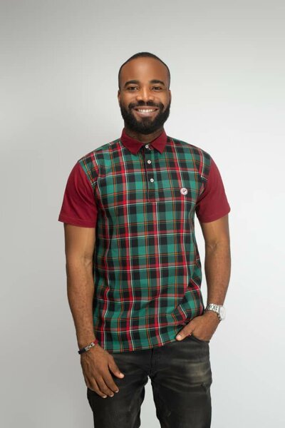 Polo à carreaux chic homme