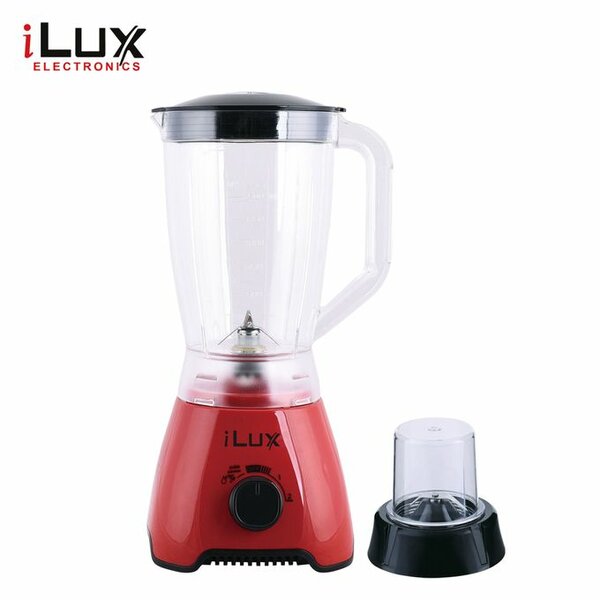Ilux Blender 2 En 1 - LX-503P - 300W - 1.5 L - Rouge