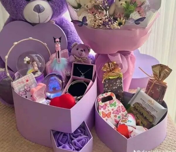 Cadeau pour fille avec des produits de beauté