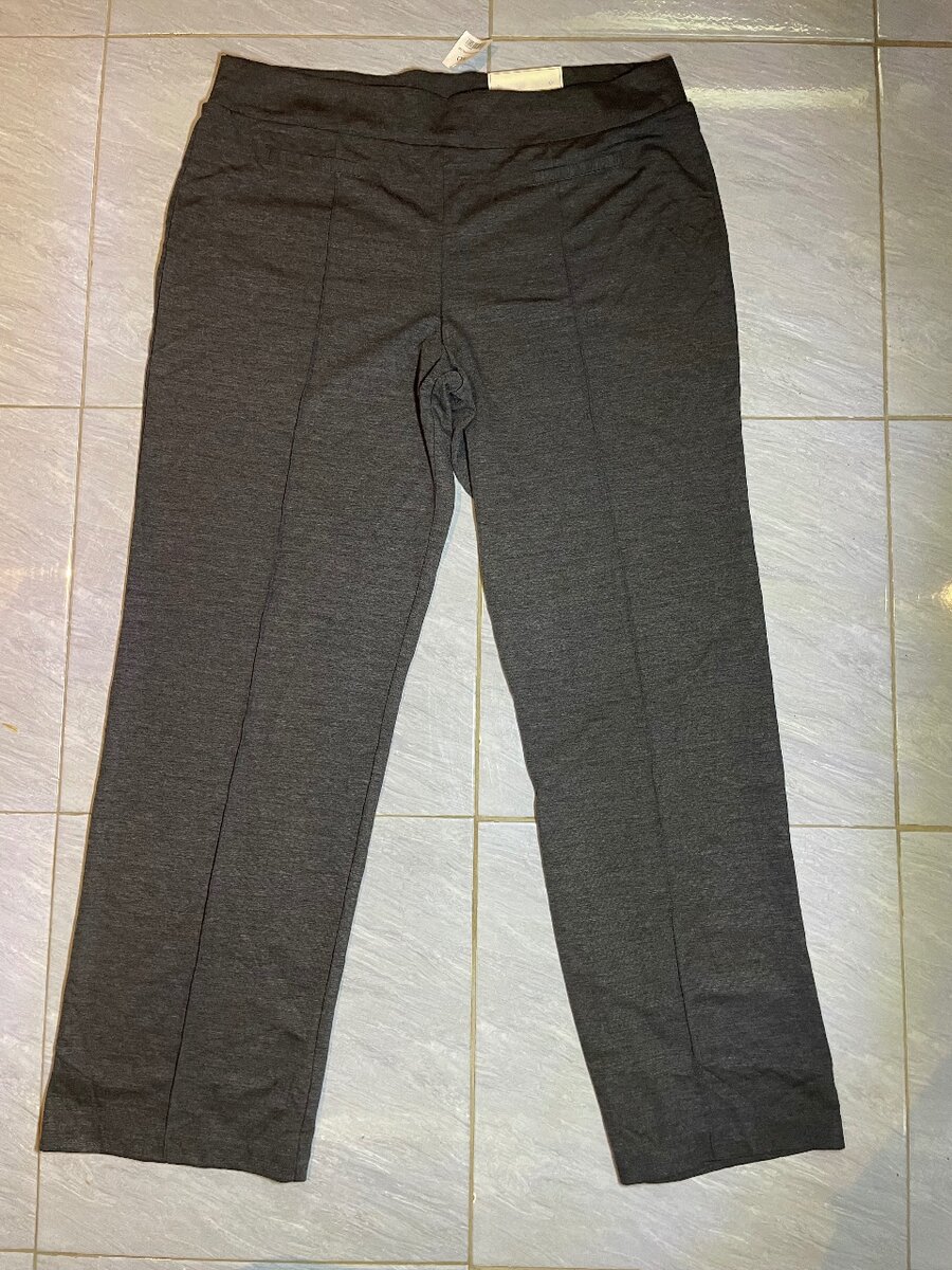 Gray Straight Leg Trousers