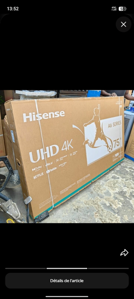 Téléviseur 75" Hisense UHD 4K