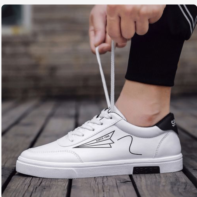 Baskets blanches sport mode