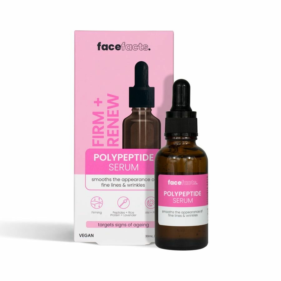 Face Facts Firm + renew Polypeptide facial serum