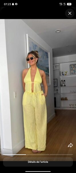 Combinaison d'été jaune