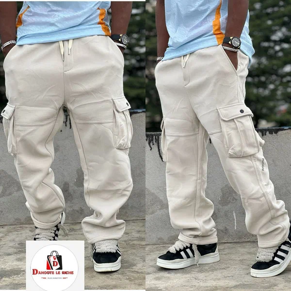 Pantalon Cargo Beige Homme