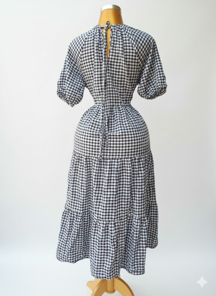 Robe à carreaux élégante