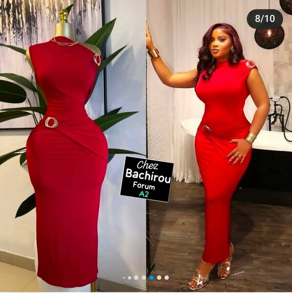 Robe rouge élégante soirée