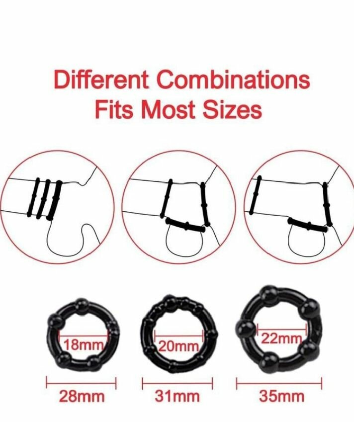 Anneaux pénien lot de 3