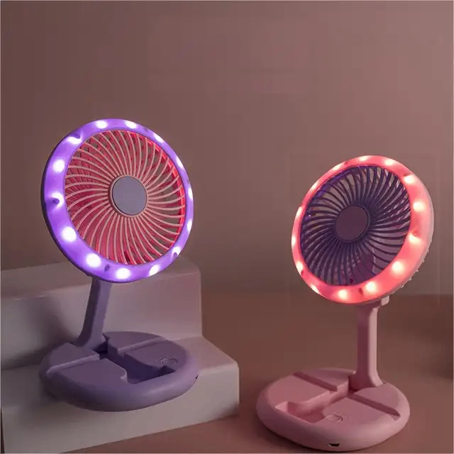 Mini ventilateur pliable avec éclairage