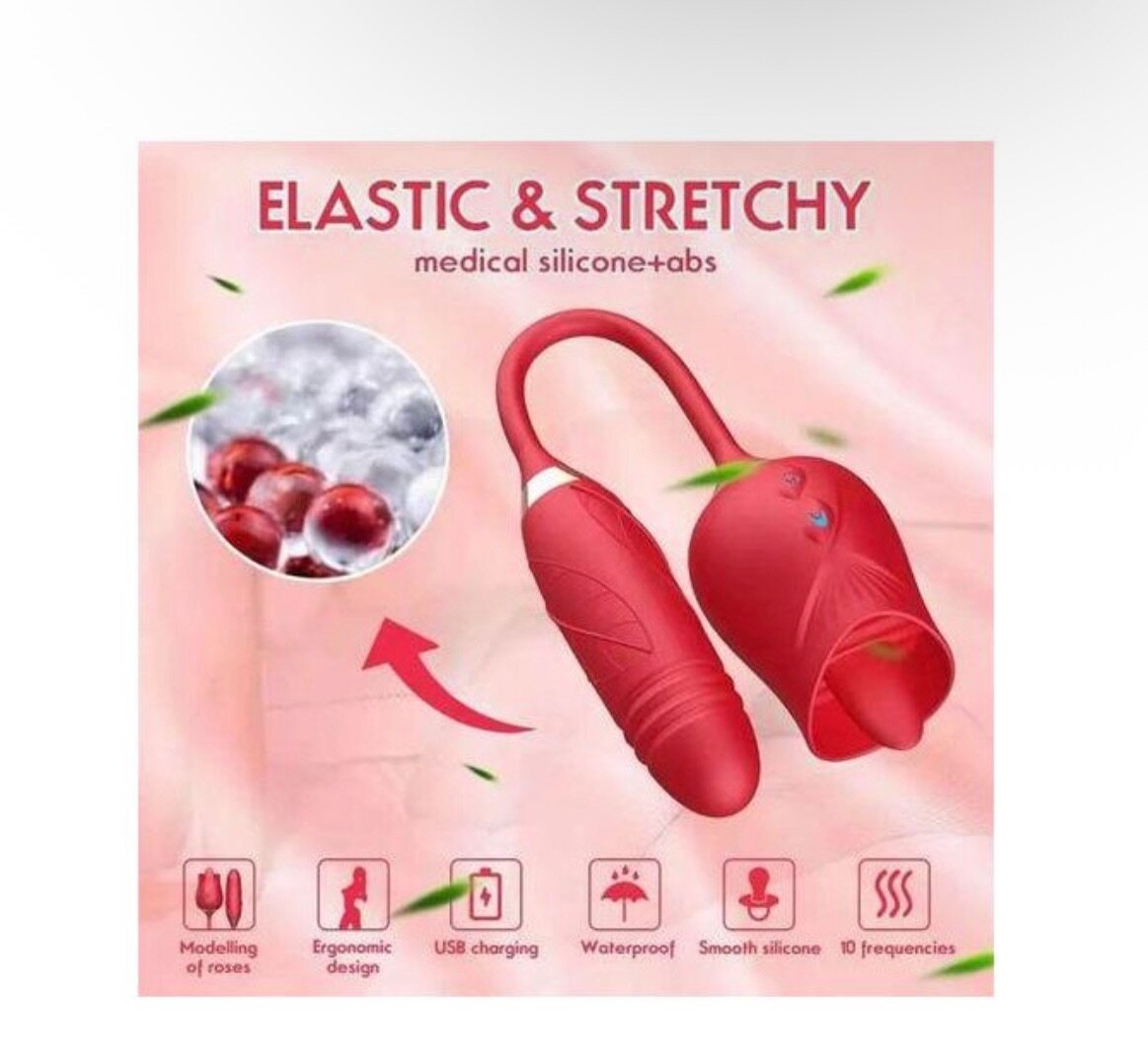 2en1 langue et gode vibrant