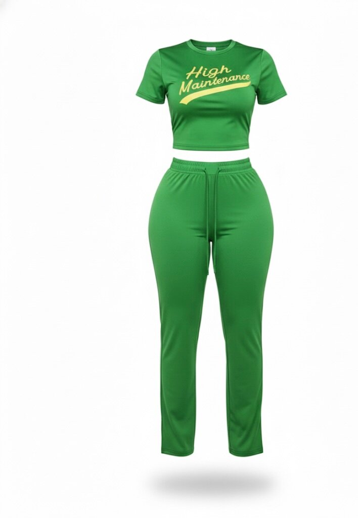 Ensemble Vert Style Décontracté