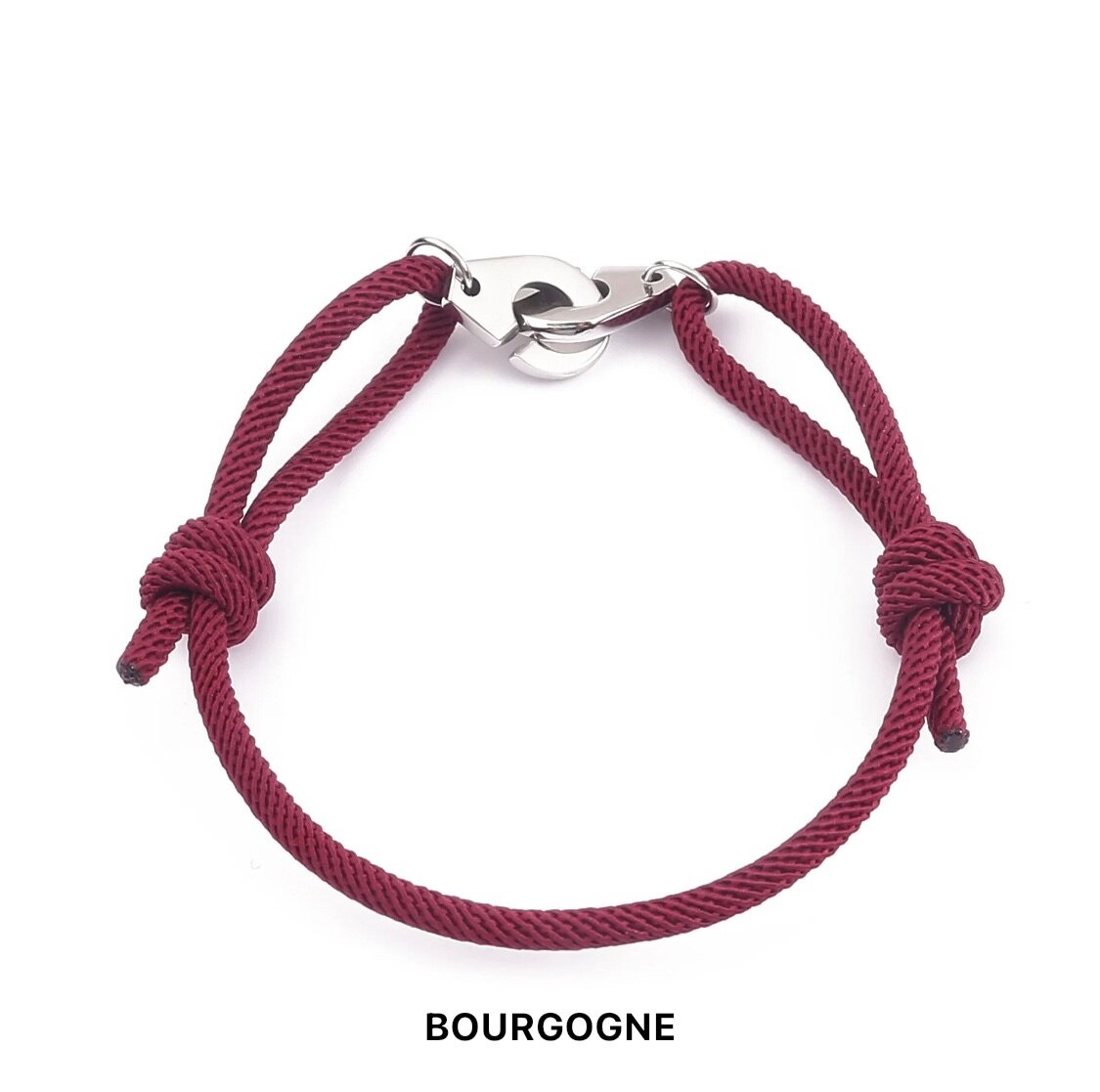 Bracelet corde épaisse menottes en acier inoxydable clé pour