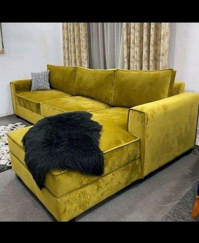 Canapé d'angle convertible en cuir