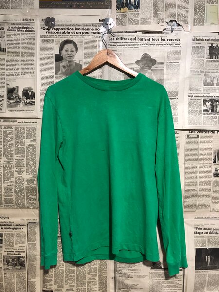 Sweat-shirt vert à manches longues