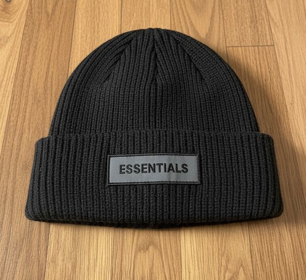 Bonnet en tricot noir unisexe