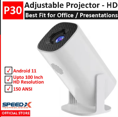 P30 Android Projector Multimedia HD 1GB RAM 8 GB ROM HD 150ANSI Lumens Portable Projector for Office Presentation