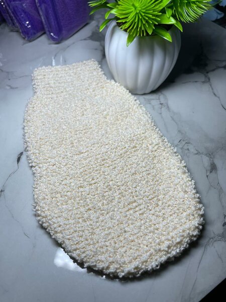 Gant exfoliant en luffa naturel
