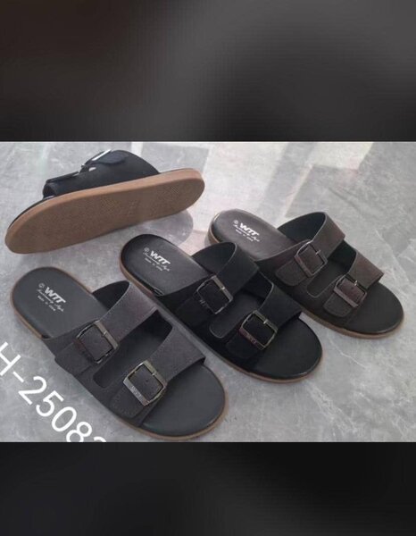 Sandales confort homme en cuir