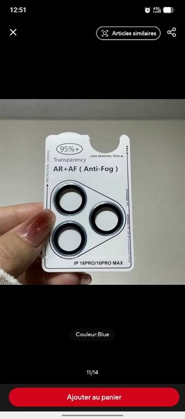 caméra iPhone 17 pro / pro Max