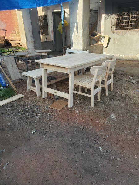 Pine dining table set