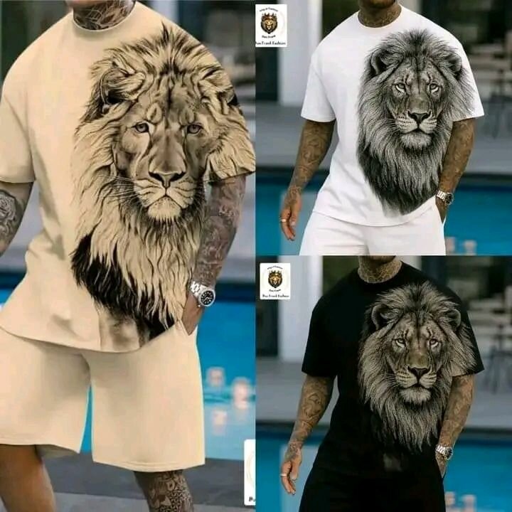 T-shirt Lion Homme Animal