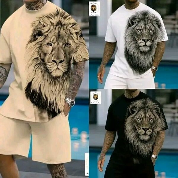 T-shirt Lion Homme Animal