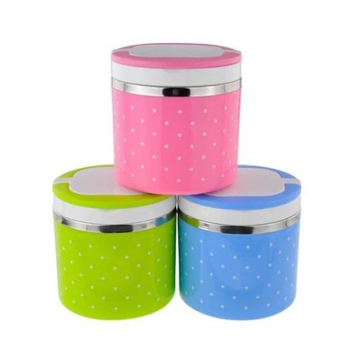 Single Layer Insulated Food Flask Food Warmer - Silver